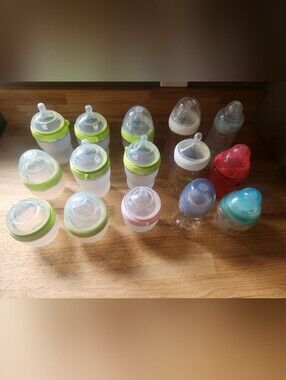 Assorted Baby Bottles Comotomo, Tommee Tipiee, Mam, Nuk